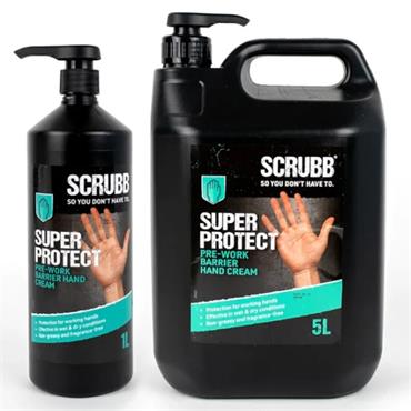 SCRUBB Super Protect Pre-Work Barrier Hand Cream Moisturiser, Non-greasy, Fragrance-free
