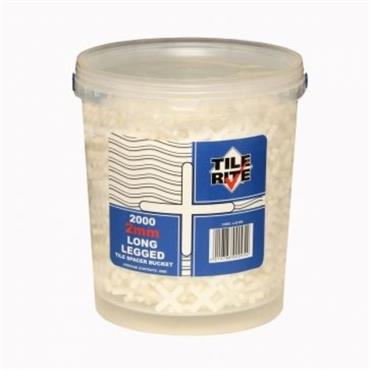 Tile Rite Long Leg Tile Spacer Buckets 2mm 2000pcs