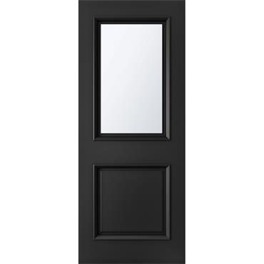 Pembroke 2 Panel Opaque Prefinished Black Door