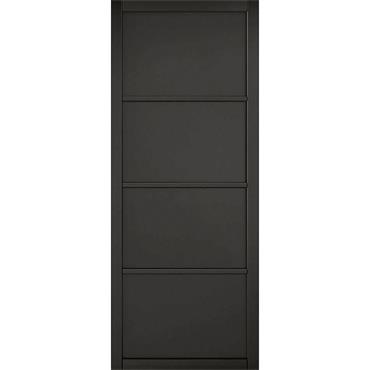 Merrion 4 Panel Black Prefinished Solid Door