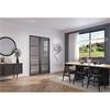 Ailesbury 4 Panel Black Prefinished Clear Door