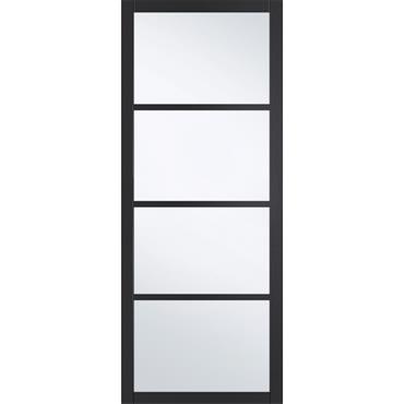 Ailesbury 4 Panel Black Prefinished Opaque Door