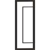 Dalkey Black 1 Panel Deco Prefinished Opaque Door
