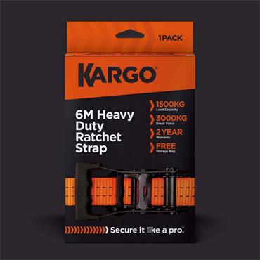 KARGO HEAVY DUTY RATCHET STRAP 6MX35MM 1500KG