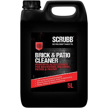 Brick and Patio Cleaner, Fast-Acting, Restores Brick and Patio, Weathering Removal, Stone Cleaner 5L