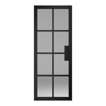 SOHO 8 LITE CLEAR GLASS BLACK PRIMED