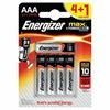 Energizer Max AAA Batteries 4+1 Free