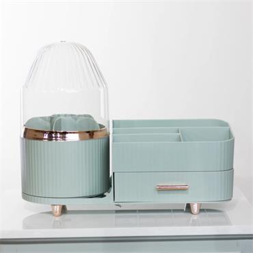 Rotating Cosmetics Makeup Organiser - Duck Egg