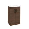 Sonas Corta Floor Standing Cabinet Two Door Sable Ash Black Handle 50cm