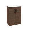 Sonas Corta Floor Standing Cabinet Two Door Sable Ash Black Handle 60cm