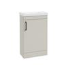 Sonas Corta Floor Standing Cabinet Cloakroom Whispering Willow Black Handle 50cm