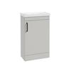 Sonas Corta Floor Standing Cabinet Cloakroom Morning Mist Black Handle 50cm