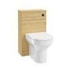 Sonas Corta Back To Wall WC Unit Honey Oak Black Button 50cm