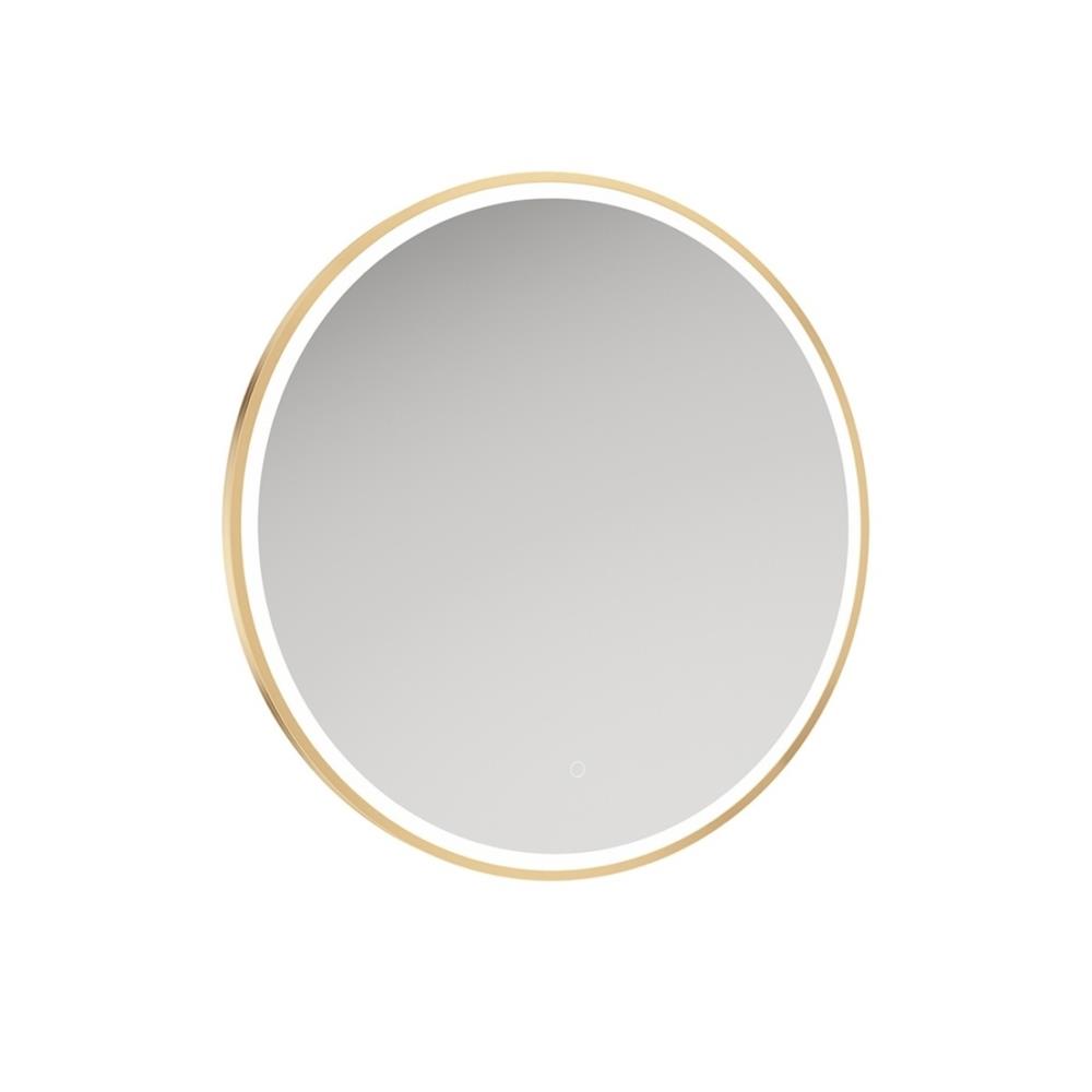 Sonas Astrid Beam Round Brushed Gold Mirror 80Cm EEC Homevalue