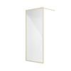Sonas Mirage Wetroom Panel Fluted Glass Brushed Gold 900mm