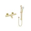 FORM Thermostatic Bath Shower Mixer & Alita Slide Rail Kit Brushed Gold
