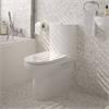 Eden semi shrouded close coupled WC pan, cistern and alpha soft close seat 