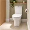 Eden fully shrouded close coupled WC pan, cistern and alpha soft close seat