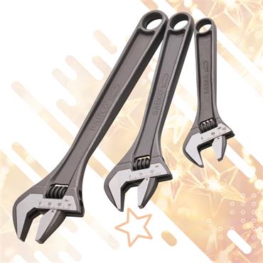 3 Piece Adjustable Wrench Set