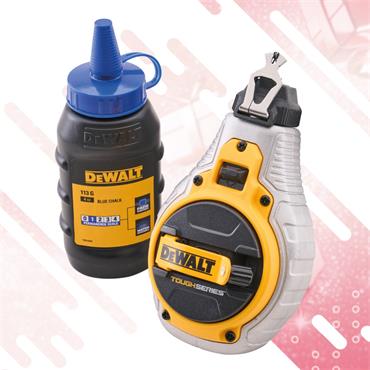 30m (100ft) Chalk Line & Blue Chalk Set