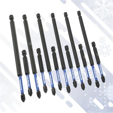 12 Piece Impact Screwdriver Bit Set