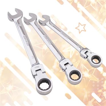 6 Piece Ratchet Combination Spanner Set