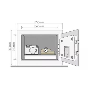 Yale Medium Value Safe, Digital Keypad, Steel Locking Bolts, Emergency Override Key