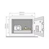 Yale Medium Value Safe, Digital Keypad, Steel Locking Bolts, Emergency Override Key