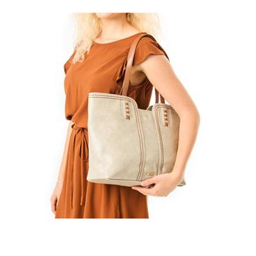 RIEKER H1611 HANDBAG - BEIGE