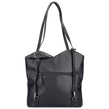 RIEKER H1025 HANDBAG - BLACK/GREY
