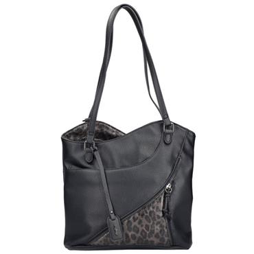 RIEKER H1025 HANDBAG - BLACK/GREY