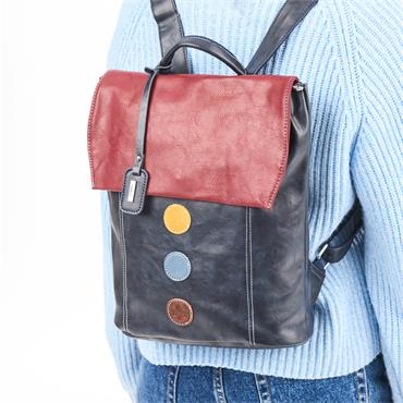 RIEKER H1357 HANDBAG - NAVY MULTI