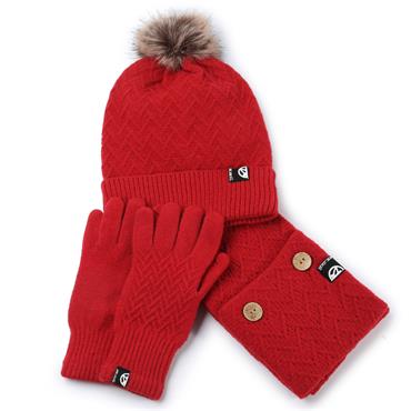 PEPE MOLL 262635 HAT/SCARF/GLOVES SET - RED
