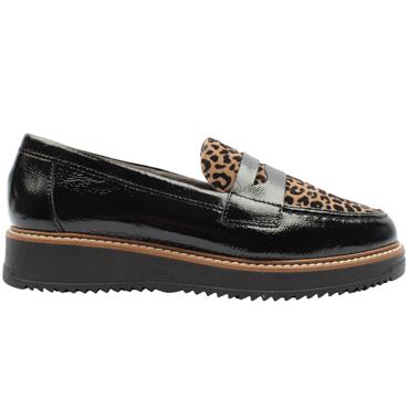PITILLOS 10762 SHOE - BLACK/LEOPARD