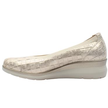 PITILLOS 11072 WEDGE SHOE - GOLD