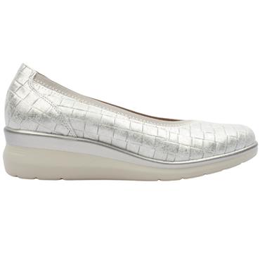 PITILLOS 11072 WEDGE SHOE - SILVER