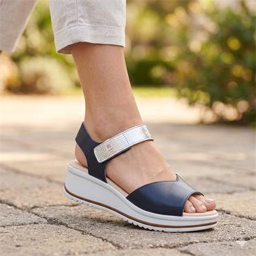 PEPE SAENZ 11150 SANDAL - NAVY SILVER
