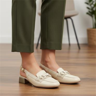 PITILLOS 11151 SLING BACK SHOE LOW - CREAM