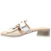 PITILLOS 11204 HEELED MULE - GOLD