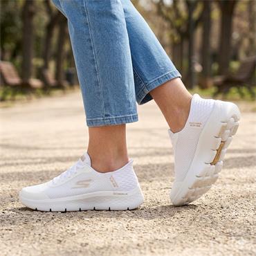 SKECHERS 124836 TRAINER - WHITE GOLD