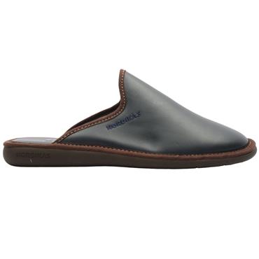 NORDIKA MENS SLIPPER 131 - NAVY BROWN