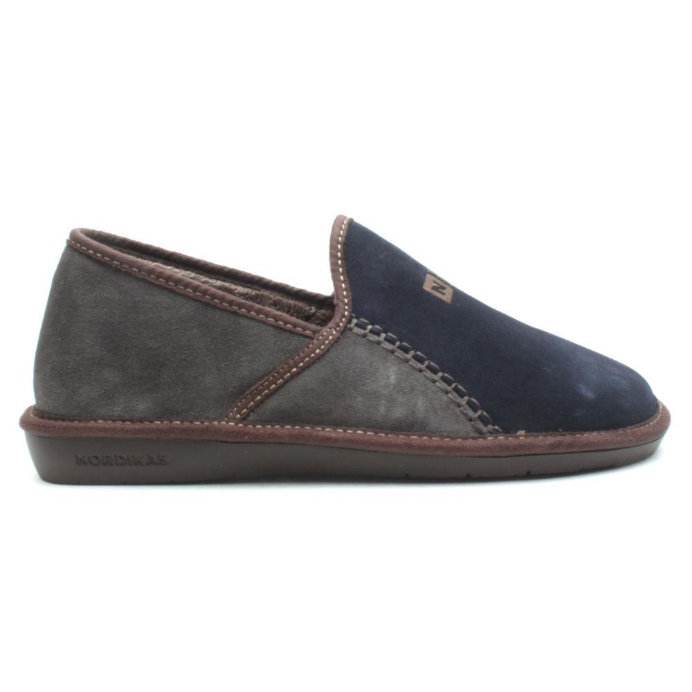 1370 Navy GreyMens Slippers Nordika Slippers Ireland