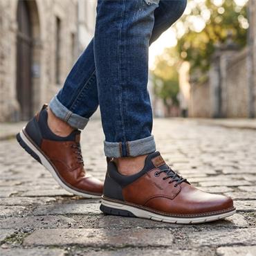 RIEKER 14454 SHOE - TAN BLUE