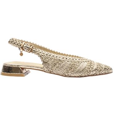 XTI 145271 SLING BACK POMP - GOLD