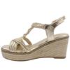 XTI 145456 WEDGE SANDAL - GOLD