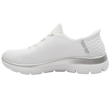 SKECHERS 150123 TRAINER - WHITE SILVER