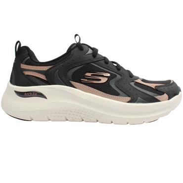 SKECHERS 150332 TRAINER - BLACK ROSE