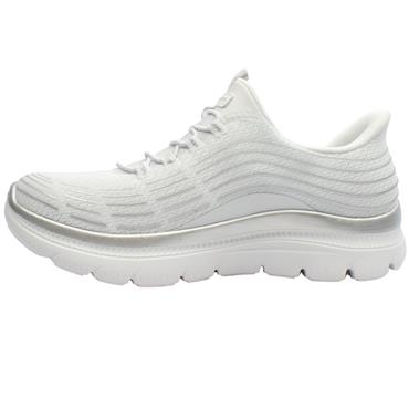 SKECHERS 150611 TRAINER - WHITE SILVER