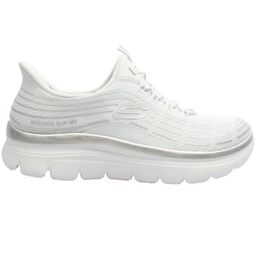 SKECHERS 150611 TRAINER - WHITE SILVER