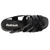 REFRESH 175095 BLOCK HEEL SANDAL - Black